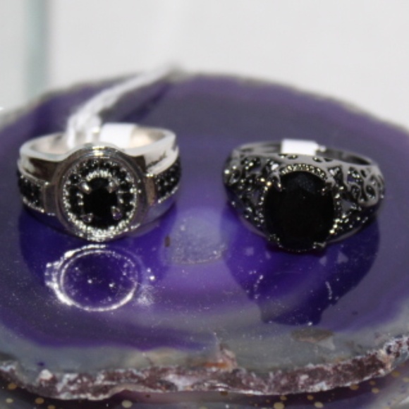 Other - ⭐️FINAL SALE ITEM⭐️Bundle of Men's Black Sapphire Rings